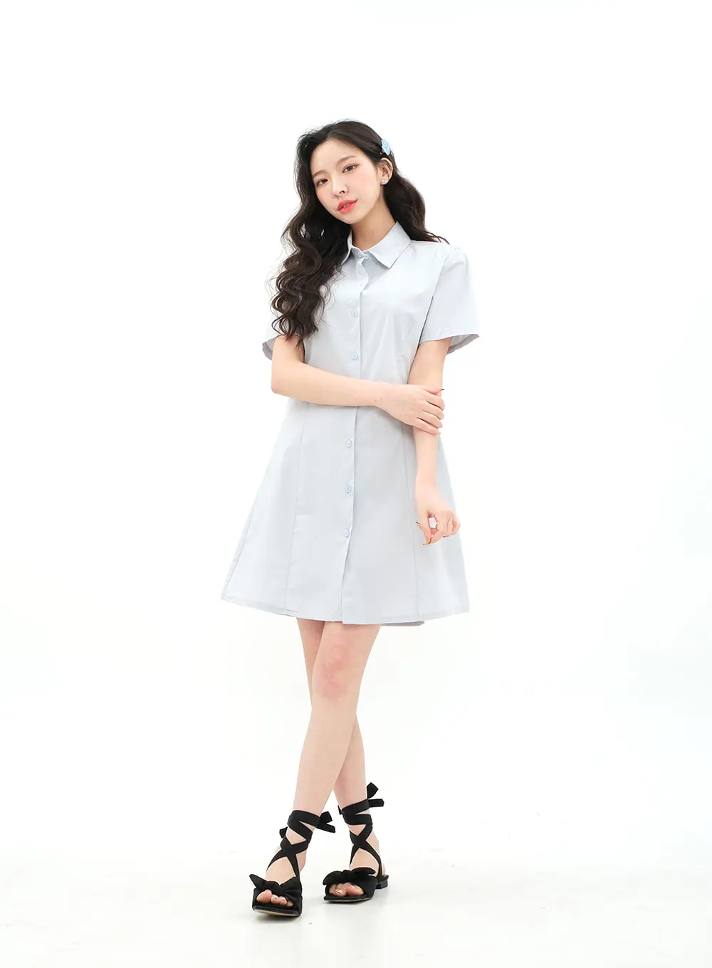 A-line Mini Shirt Dress BA11