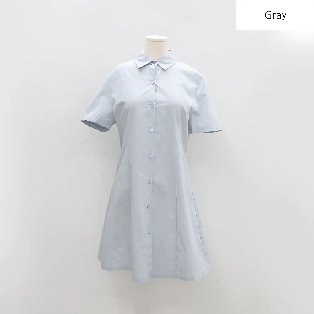 A-line Mini Shirt Dress BA11