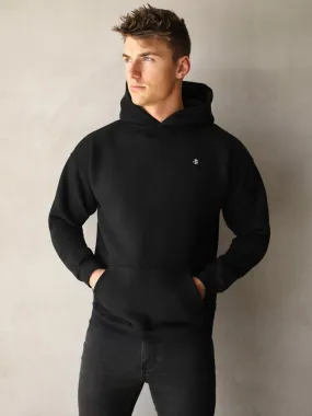 Anchor Relaxed Hoodie - Black