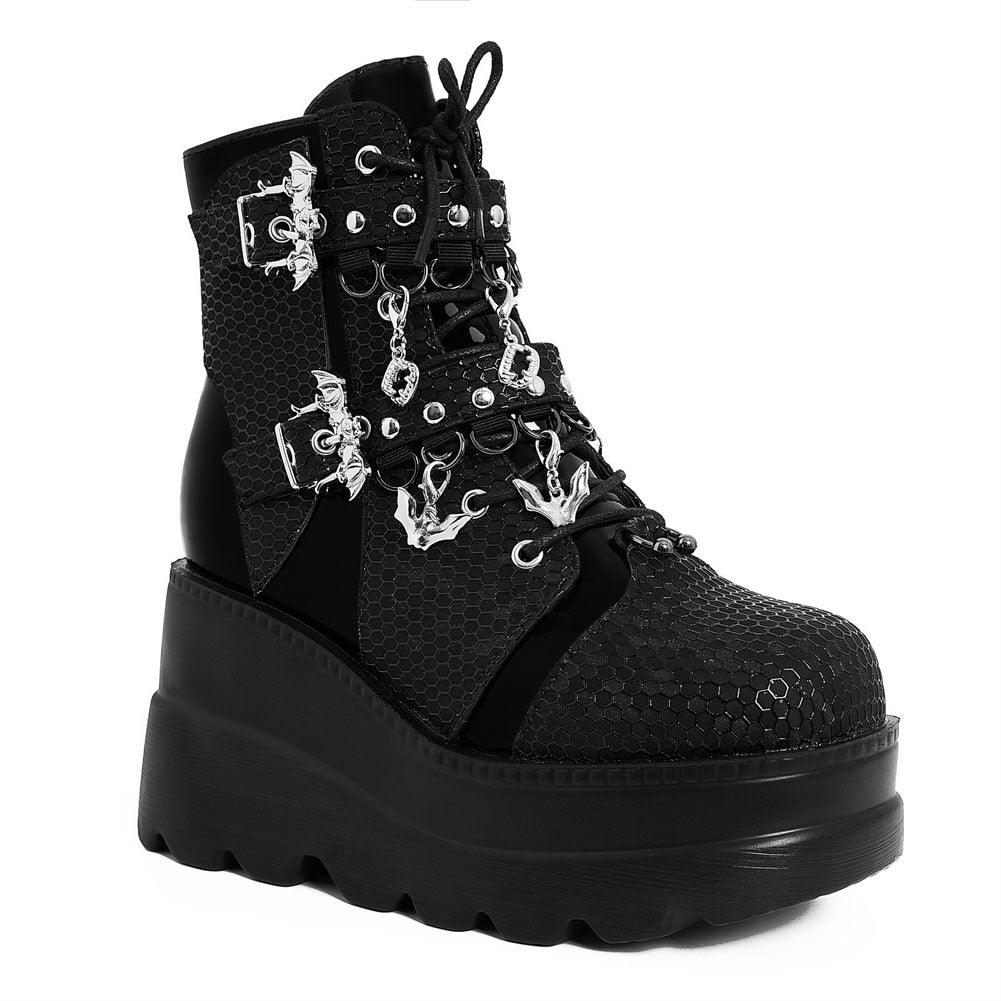 Ankle Boots Punk Sweet Heart Platform