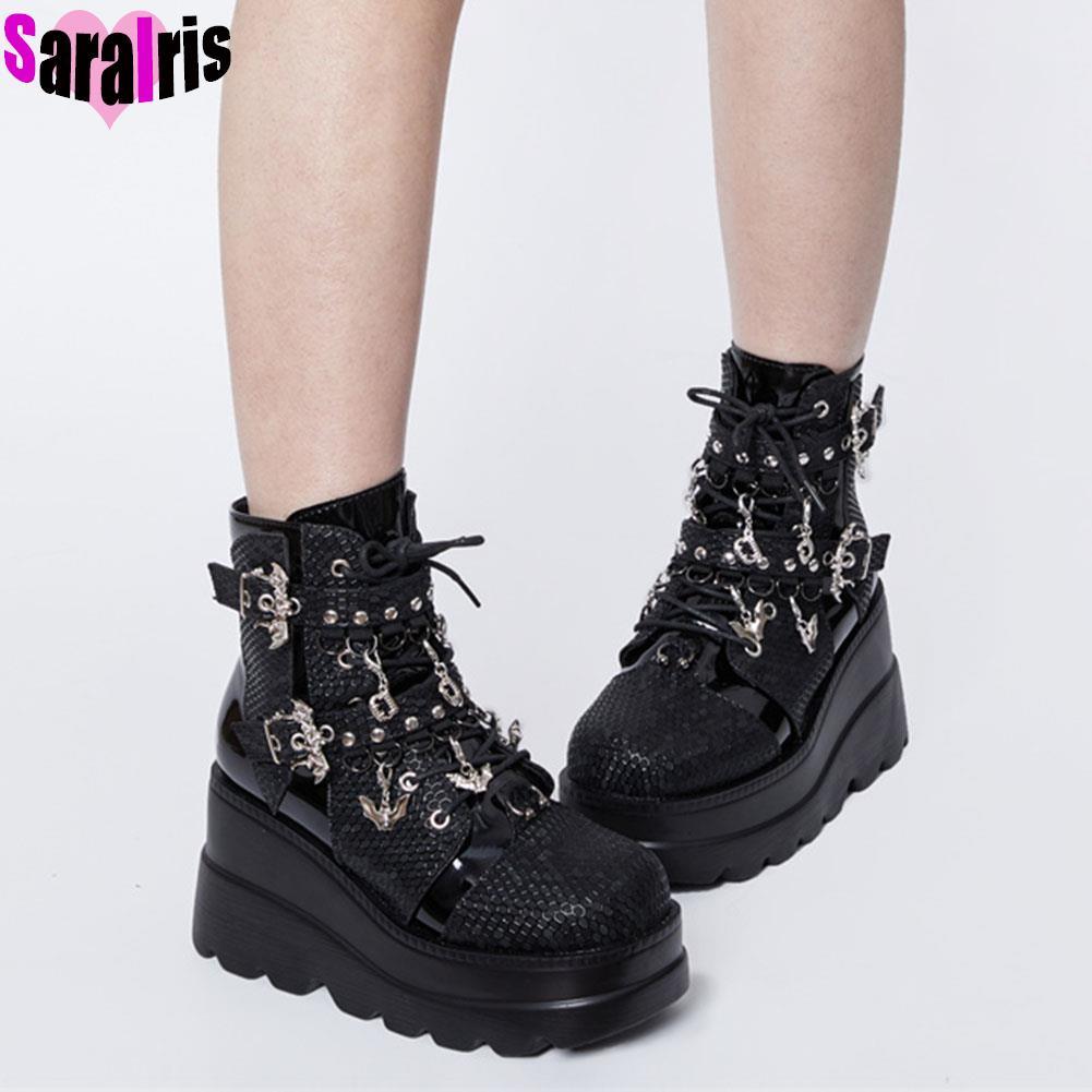 Ankle Boots Punk Sweet Heart Platform