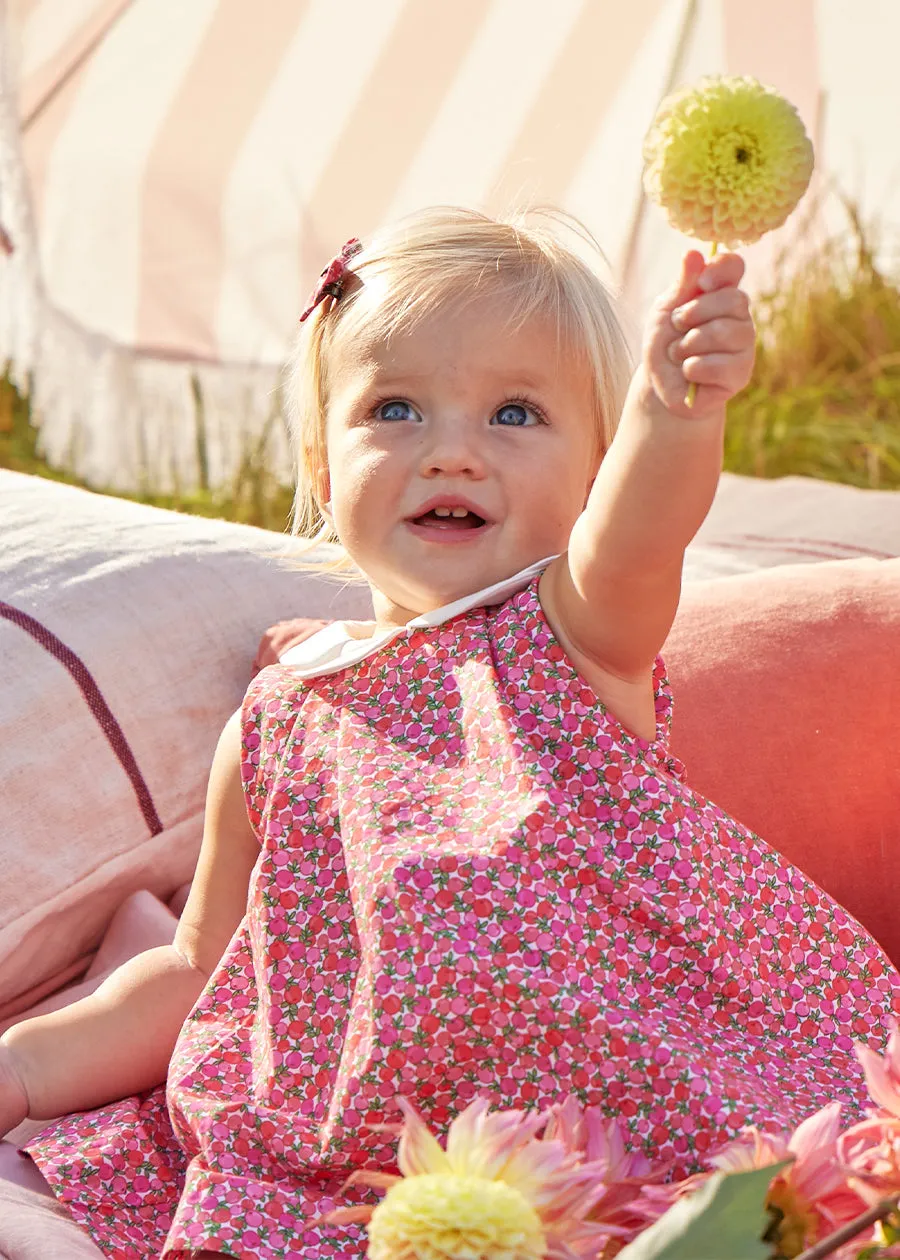 Annie Floral Print Sleeveless Dress With Bloomers in Coral (3mths-3yrs)