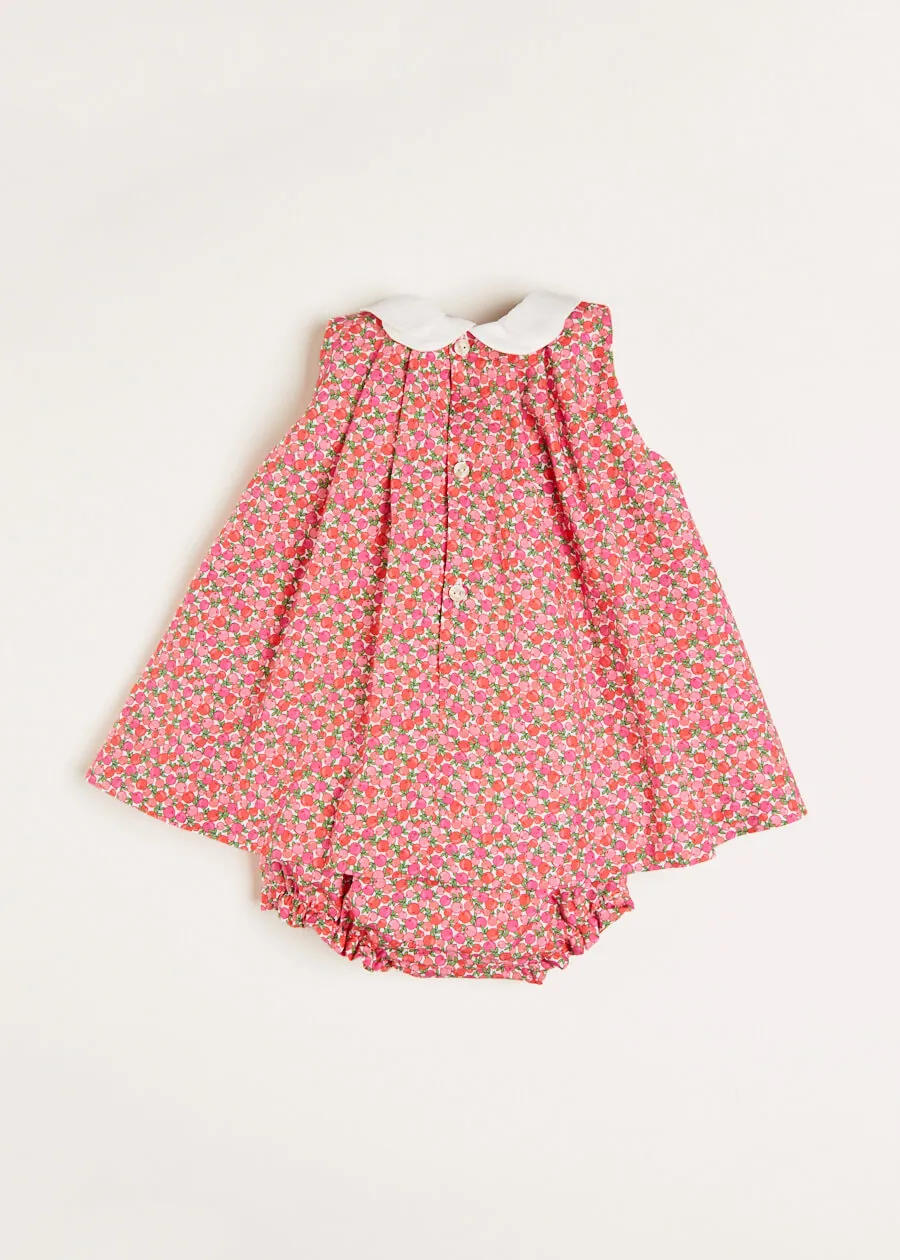 Annie Floral Print Sleeveless Dress With Bloomers in Coral (3mths-3yrs)