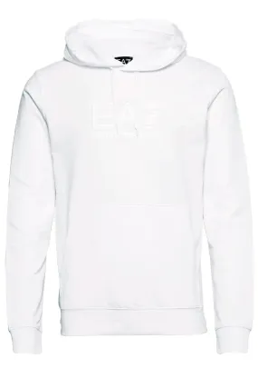 Armani EA7 Regular Hoodie Big Logo White