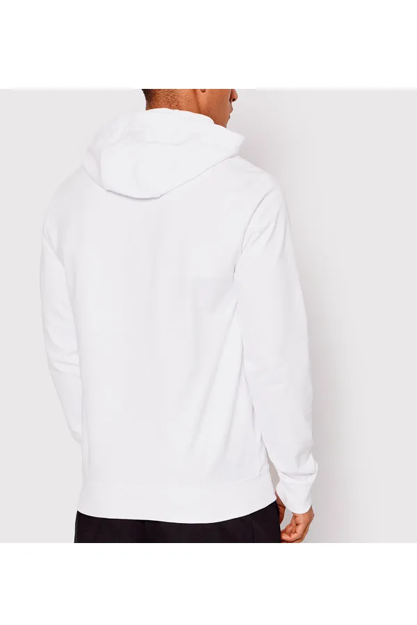 Armani EA7 Regular Hoodie Big Logo White