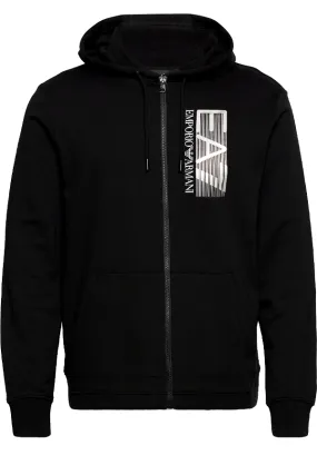 Armani EA7 Zip Hoodie Graphic Black