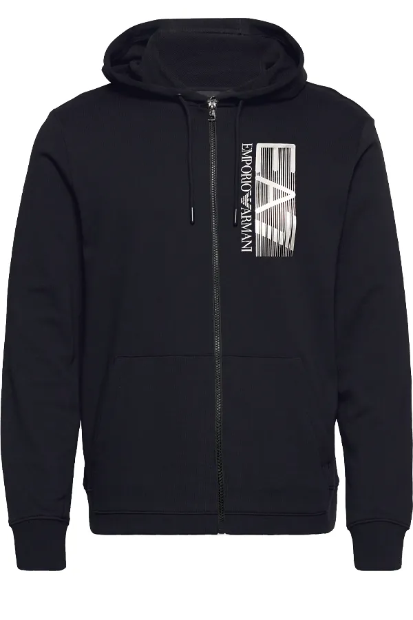 Armani EA7 Zip Hoodie Graphic Marine