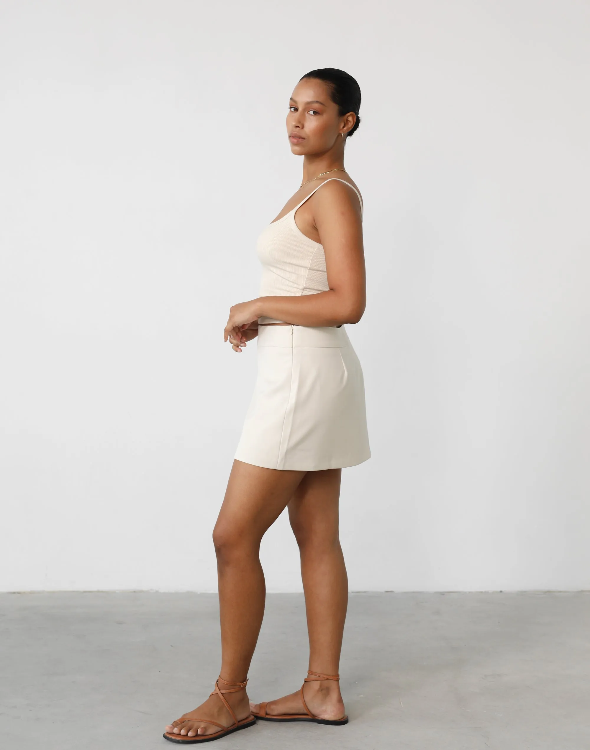 Ashwood Mini Skirt (Oat)