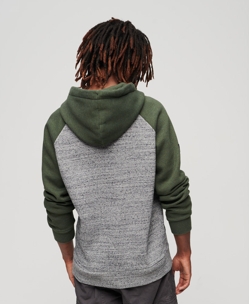 Athletic Vintage Logo Raglan Hoodie | Flint Grey Grit/Khaki Jaspe