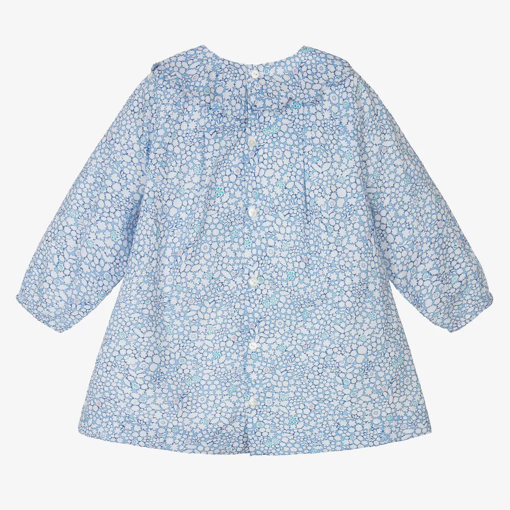 Baby Girls Blue Floral Dress