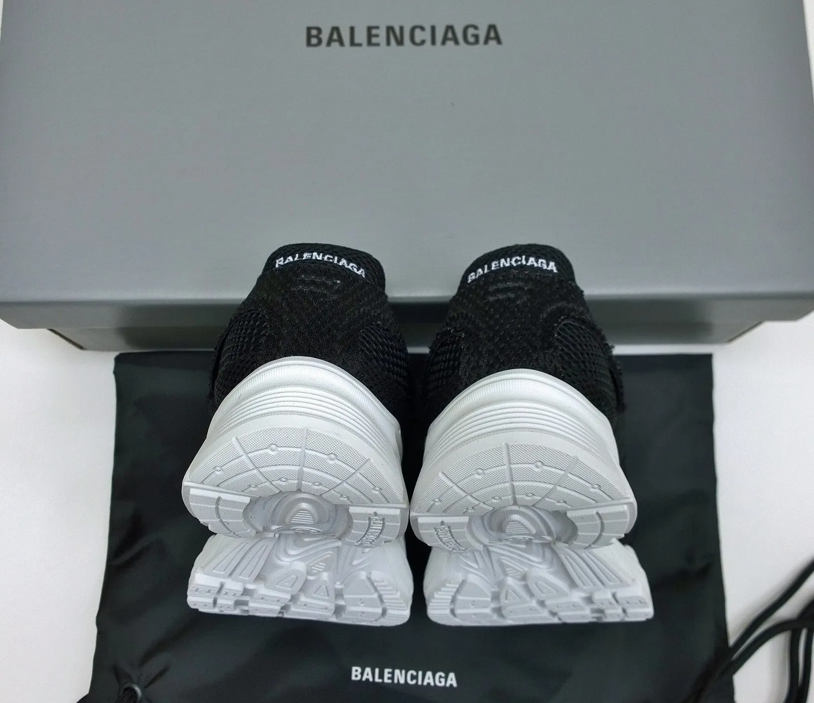 Balenciaga Phantom Black Mesh and Fabric Sneakers