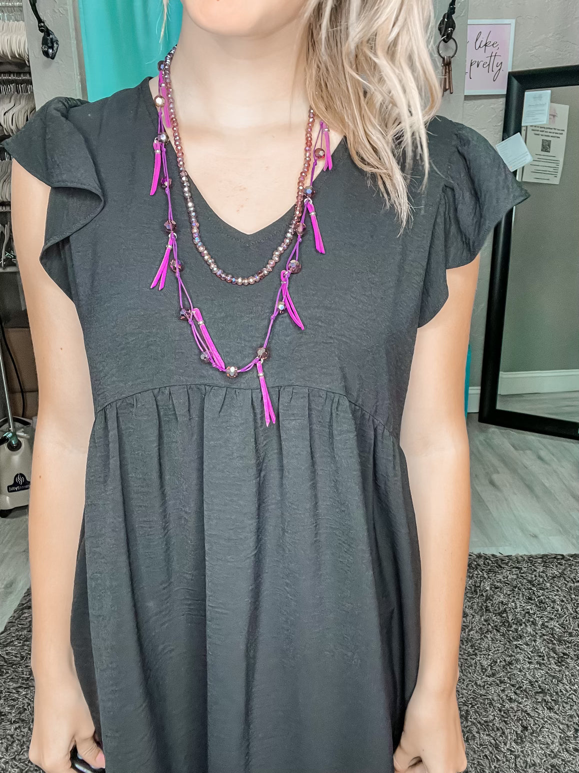 Beaded Fringe Necklace