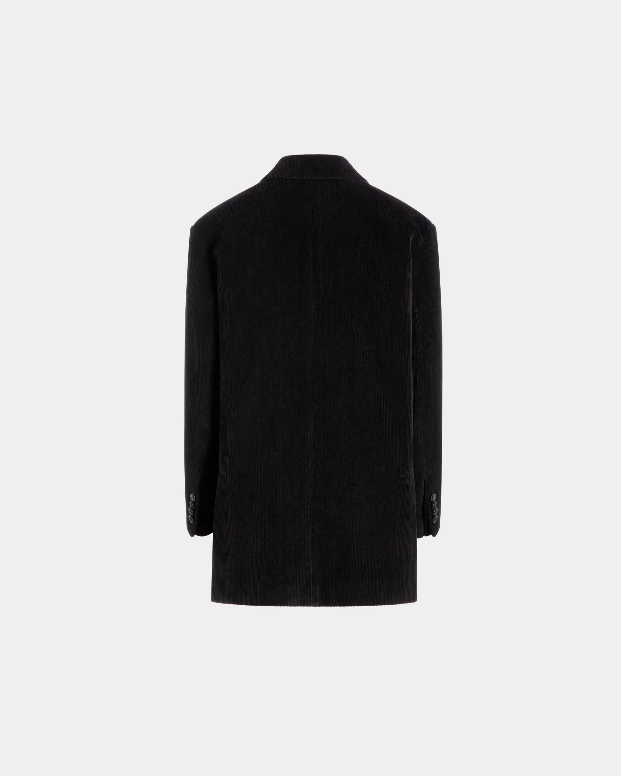 Blazer In Black Cotton Corduroy 