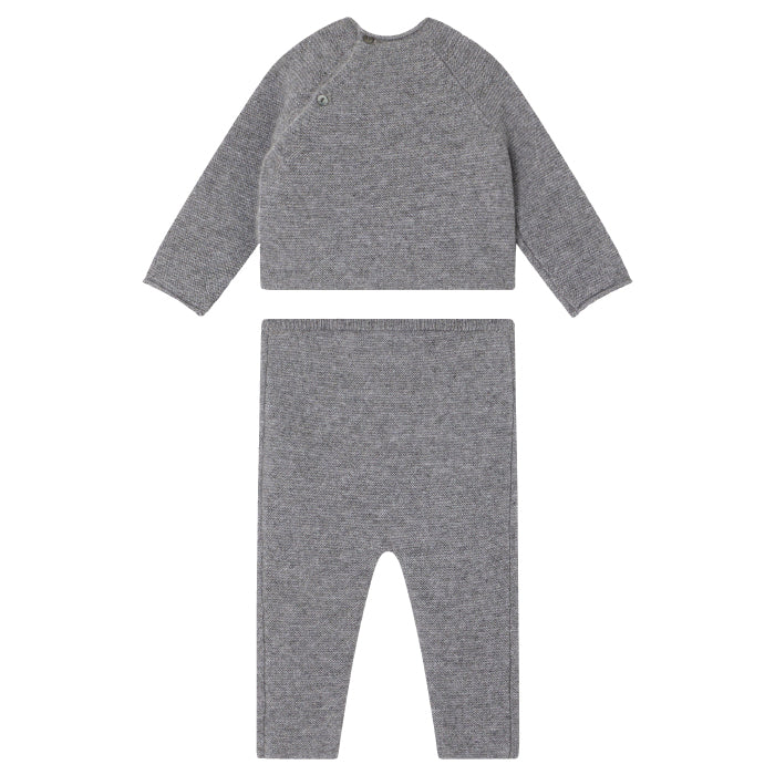 Bonpoint Baby Den Two Piece Set Blue Grey