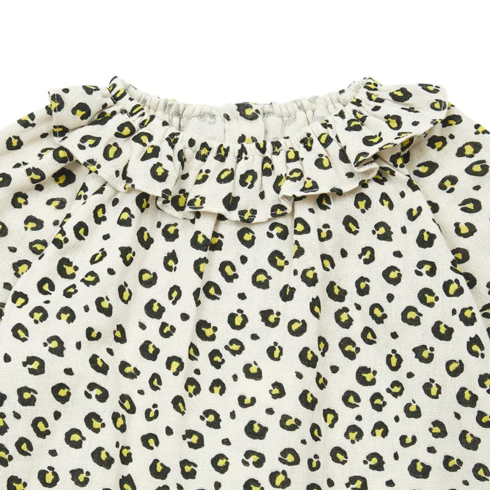 Bonton Baby Solane Blouse Beige Leopard Print