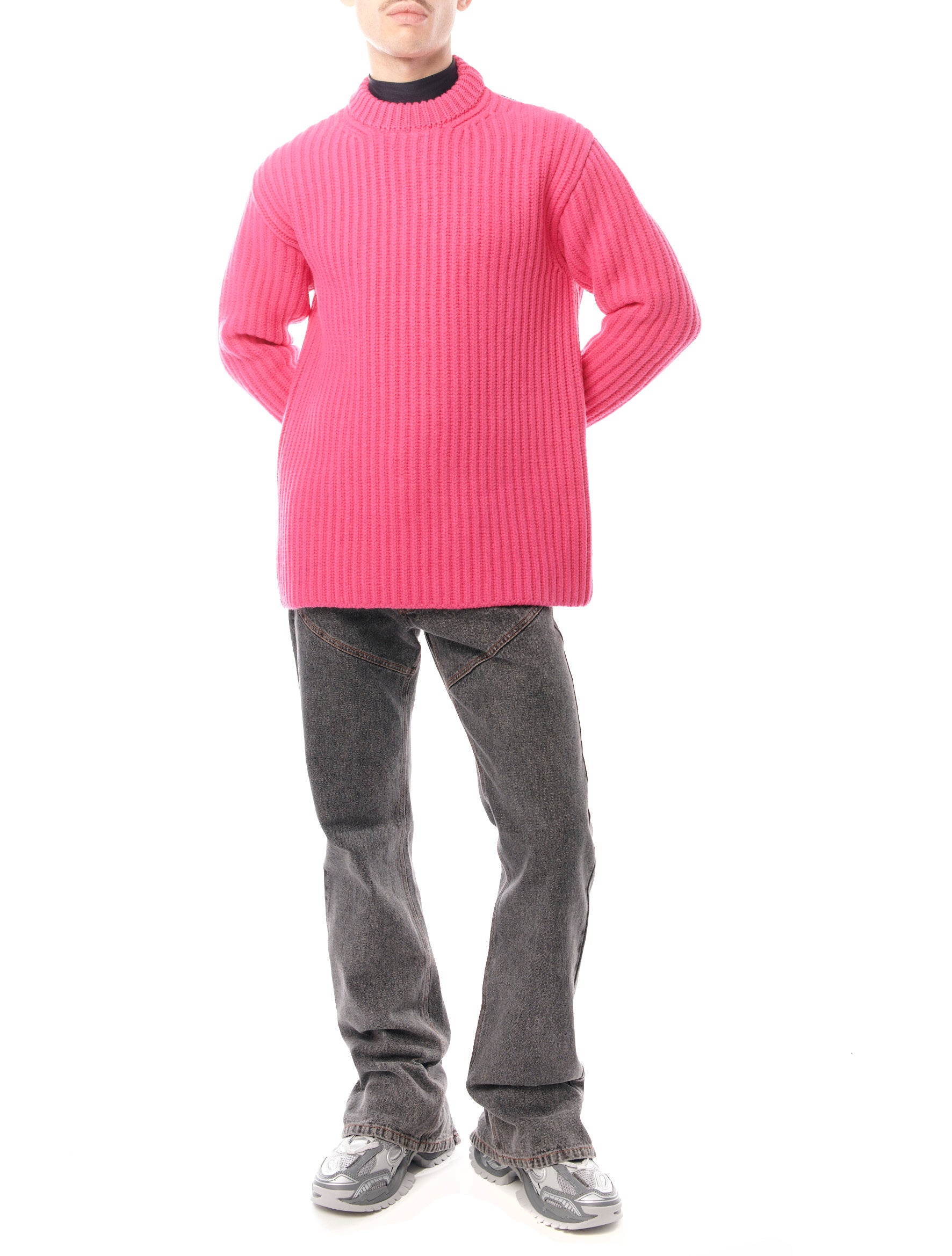 Botter Ribbed Trompe-l’oeil Pink Sweater