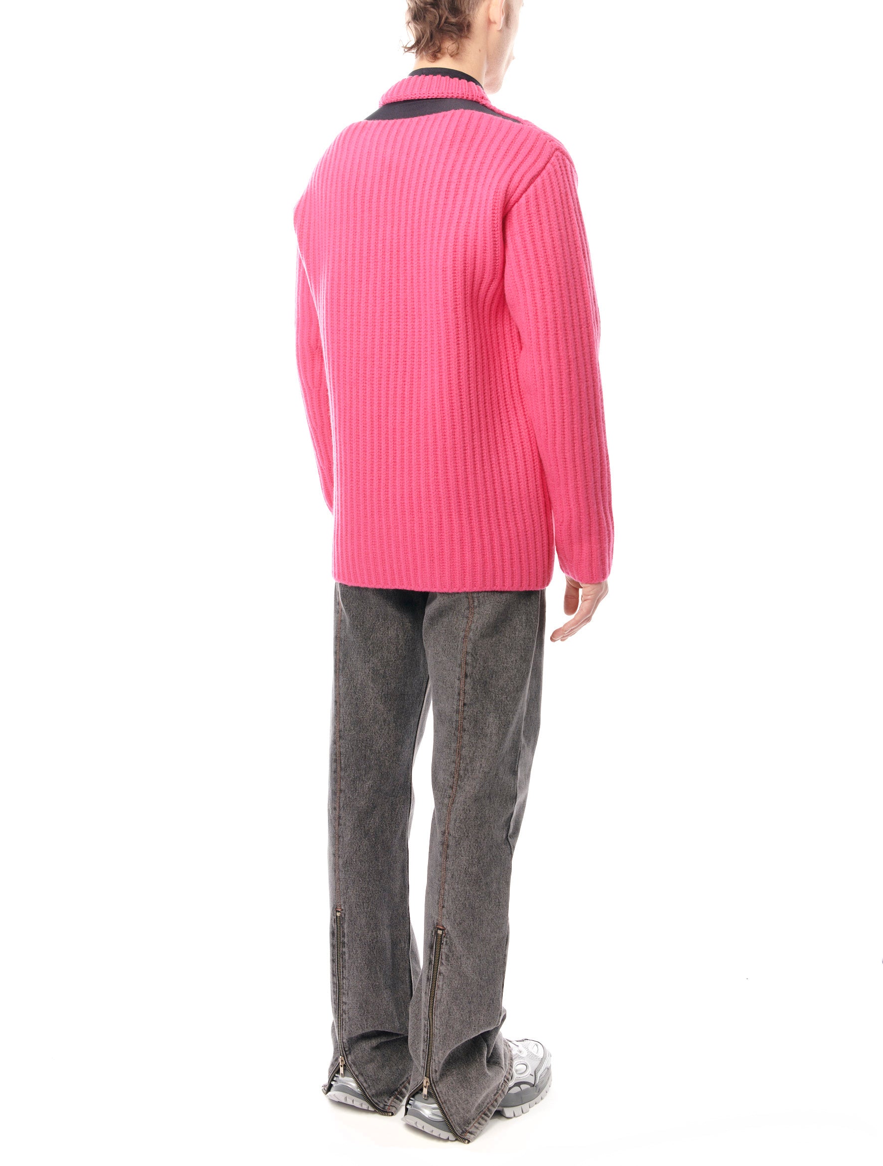 Botter Ribbed Trompe-l’oeil Pink Sweater