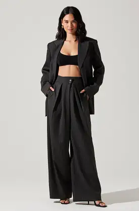 Boyfriend Pleated Criss-Cross Waist Pants