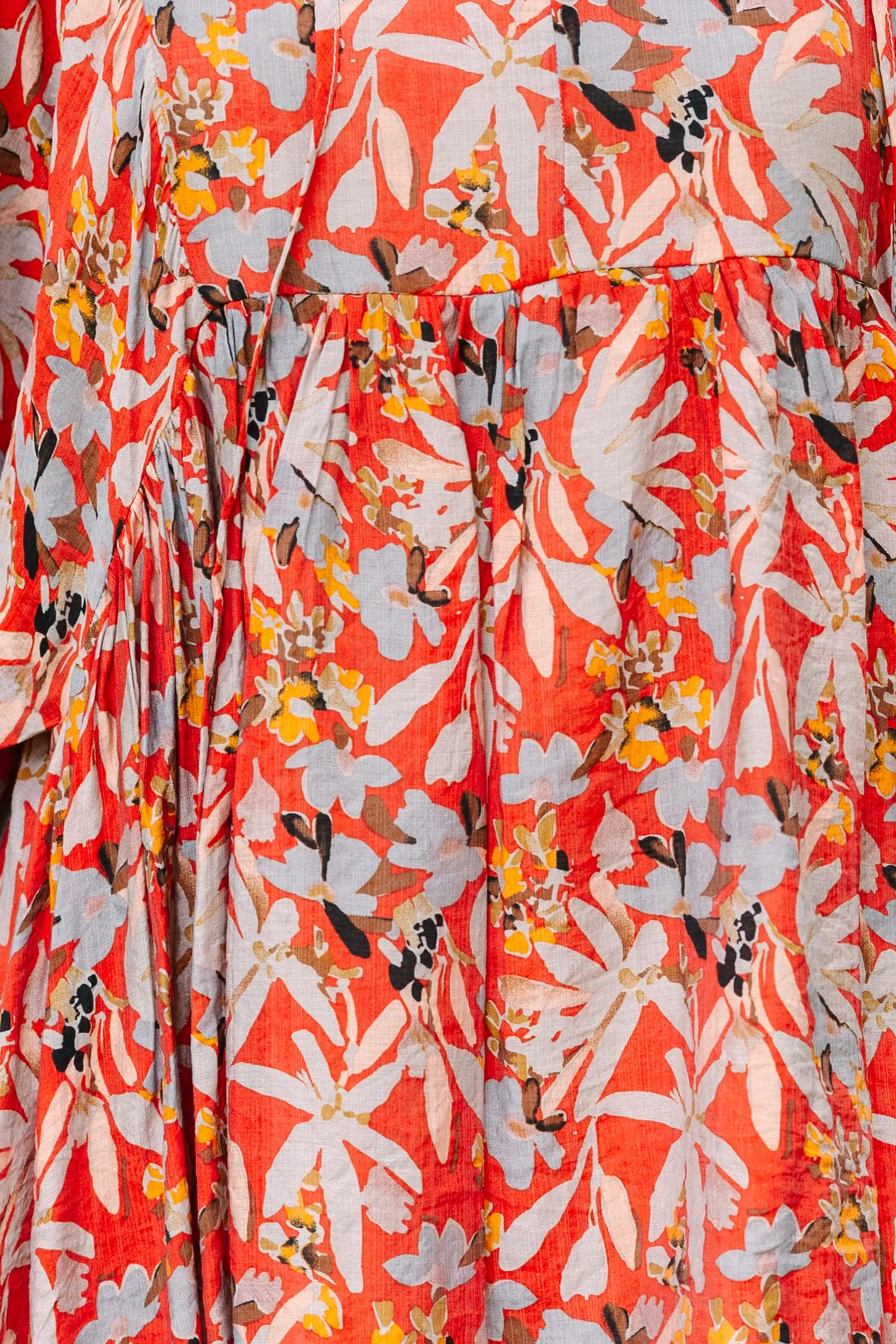 By Your Side Rust Orange Floral Dress