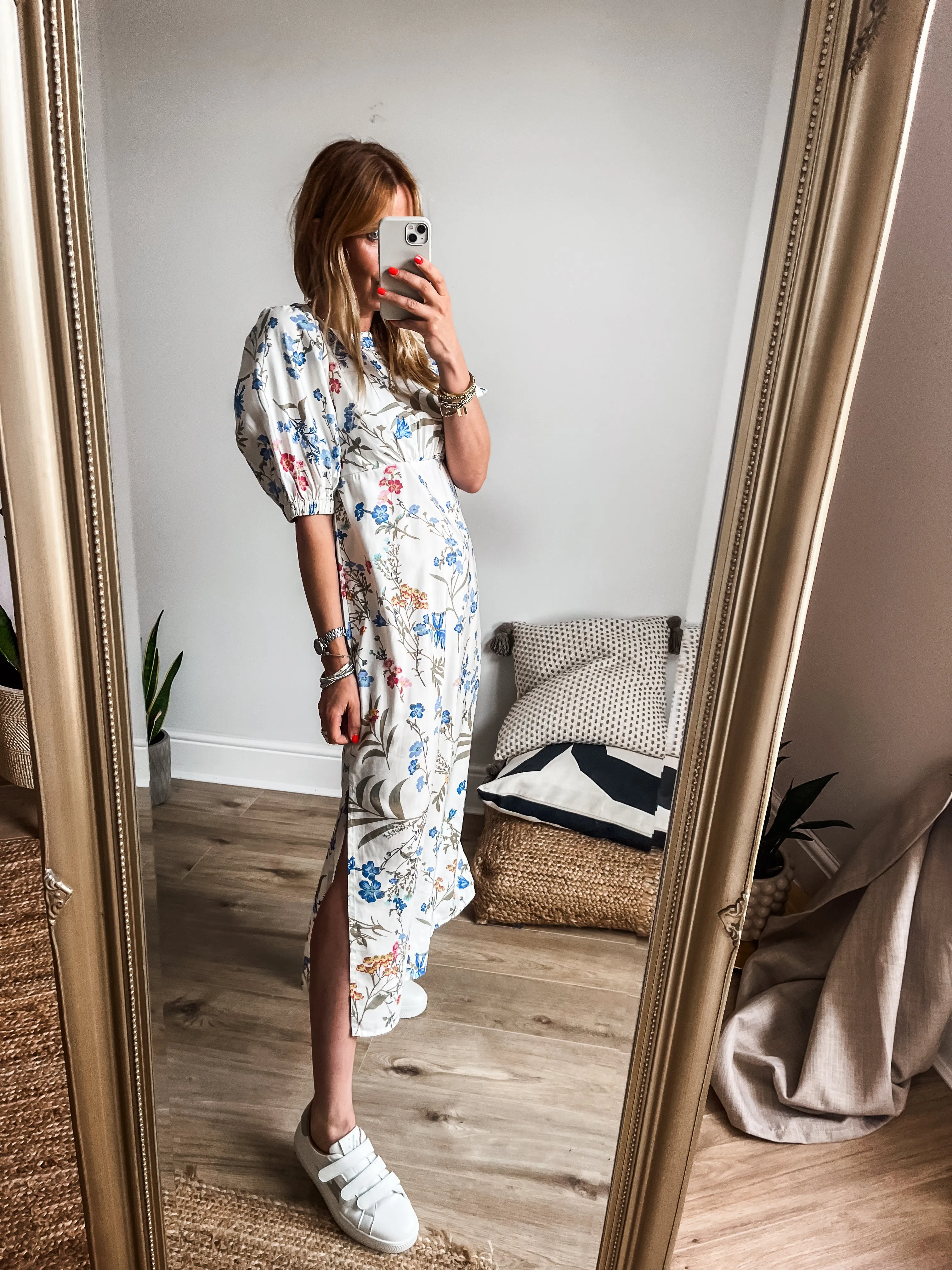 b.young Milda Long Floral Dress PREMIUM BRAND