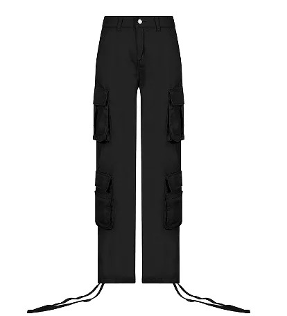 Cargo Solid Baggy Pants