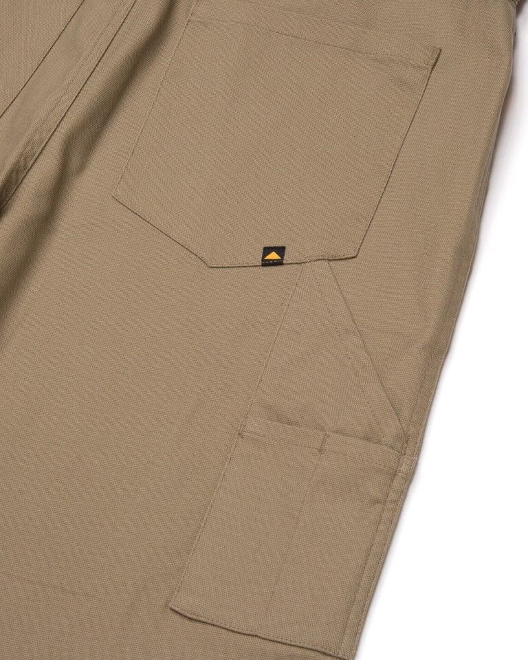 CAT Men's Stretch Canvas Utility Straight Fit Work Pants in Khaki