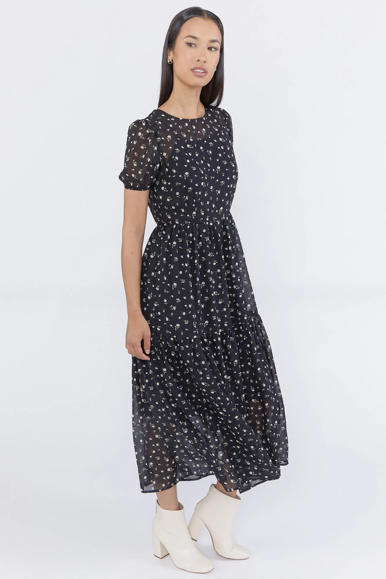 Chifon Floral Maxi Dress