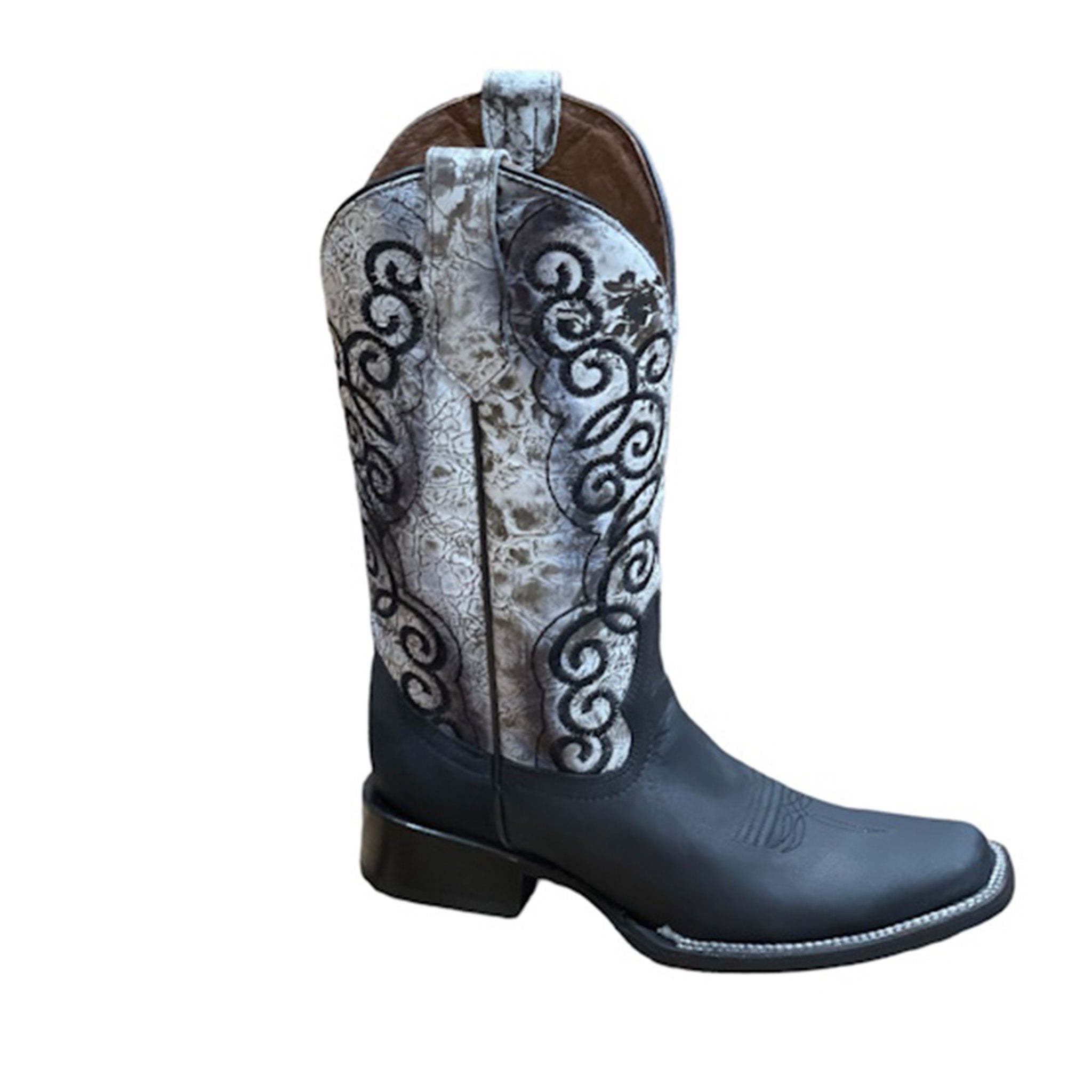 Circle G Women's Black/White Embroidered Boots