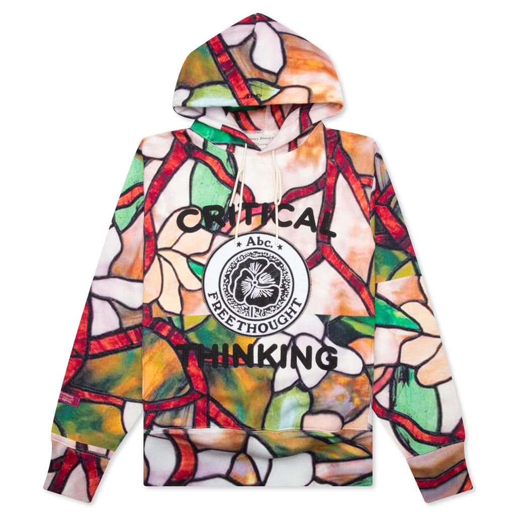 Critical Thinking Hoodie - Stained Glass Print