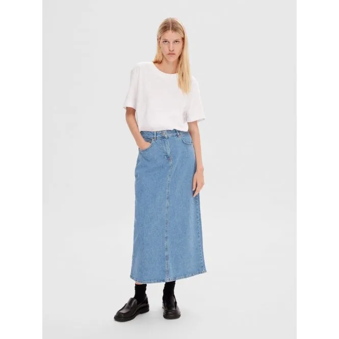 Denim Midi Skirt