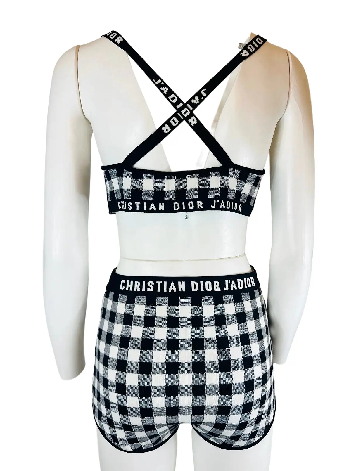 DIOR - Brassiere & Pants check black&white size L