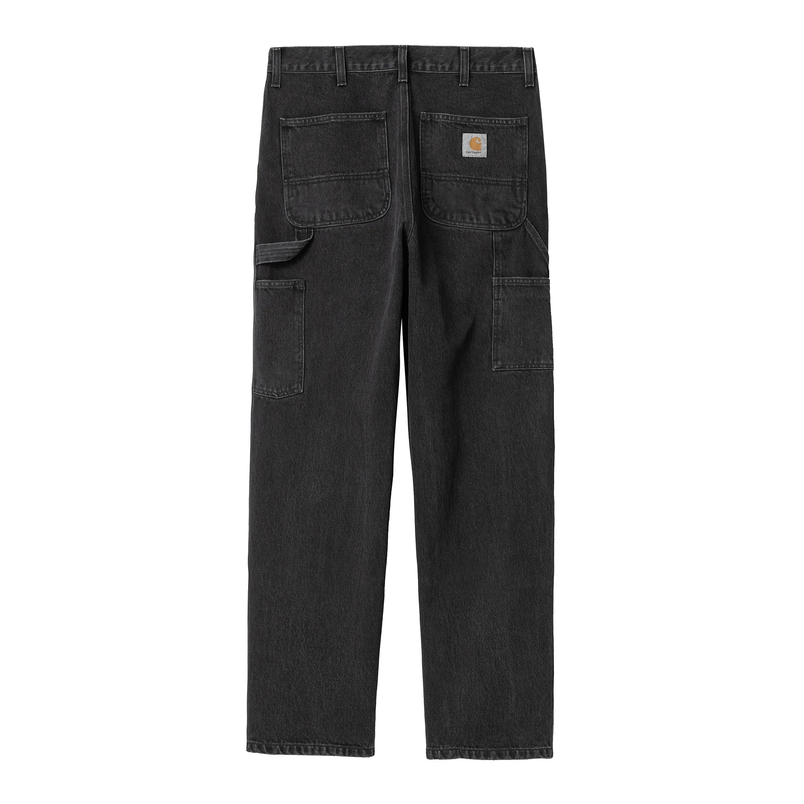 DOUBLE KNEE PANT BLACK STONE WASHED