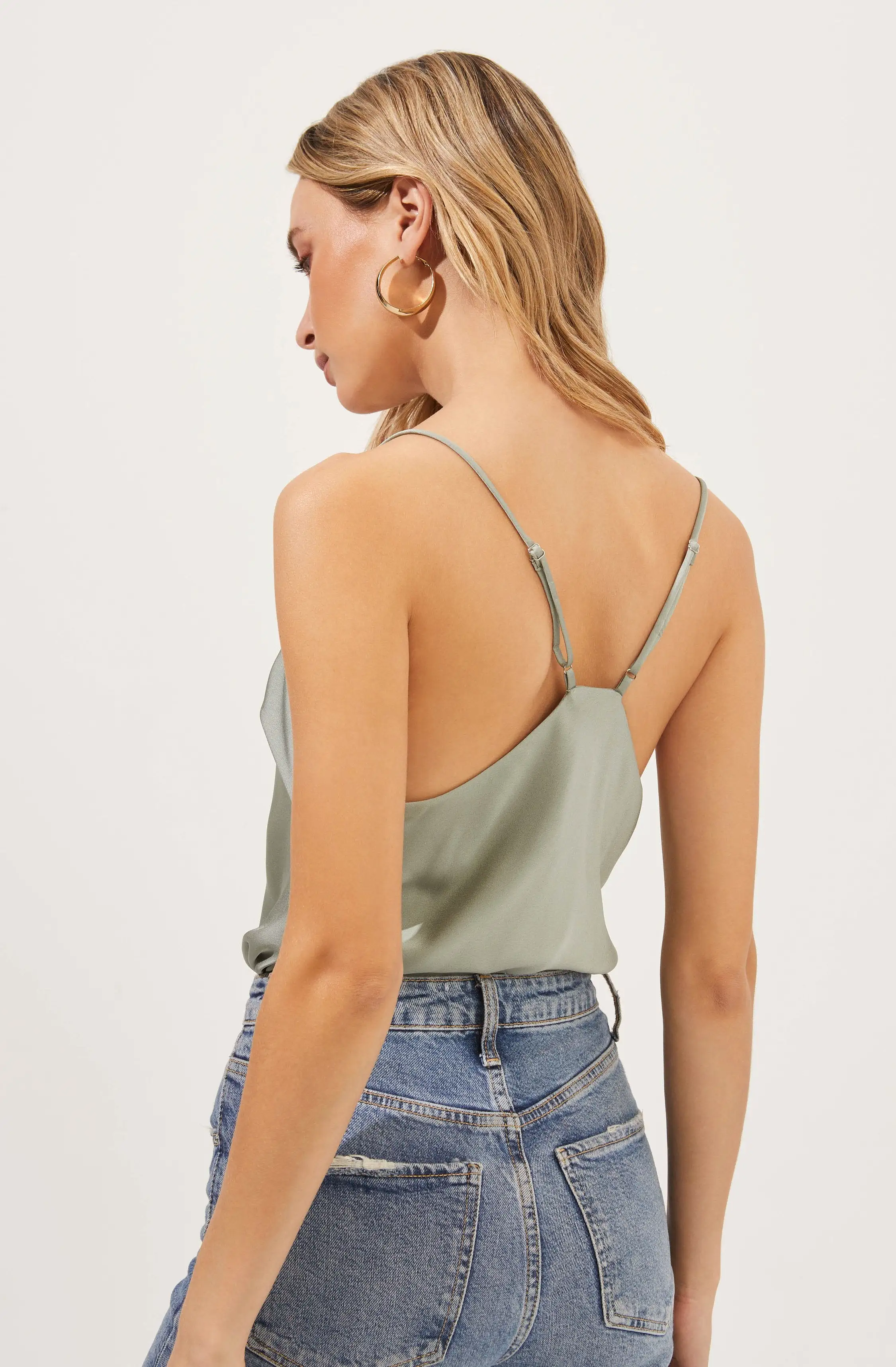 Drape Front Cami Bodysuit