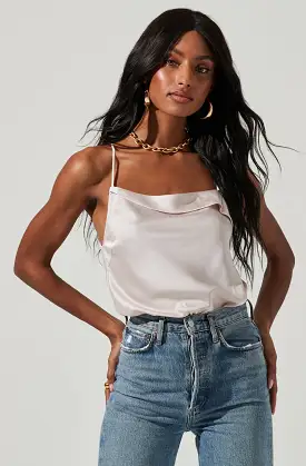 Drape Front Cami Bodysuit