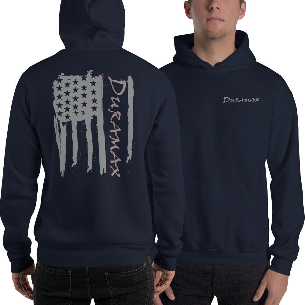 Duramax Hoodie With American Flag On Back