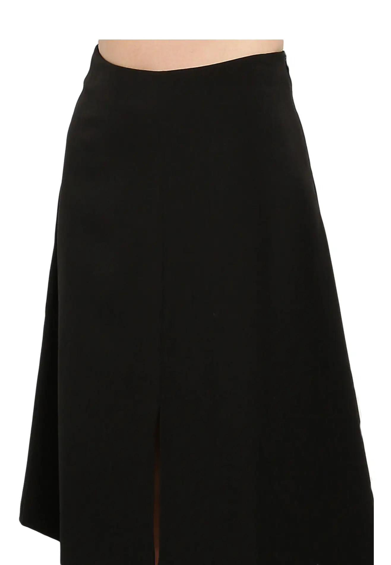 ELLE Apparel Irregular Hem Midi Skirt