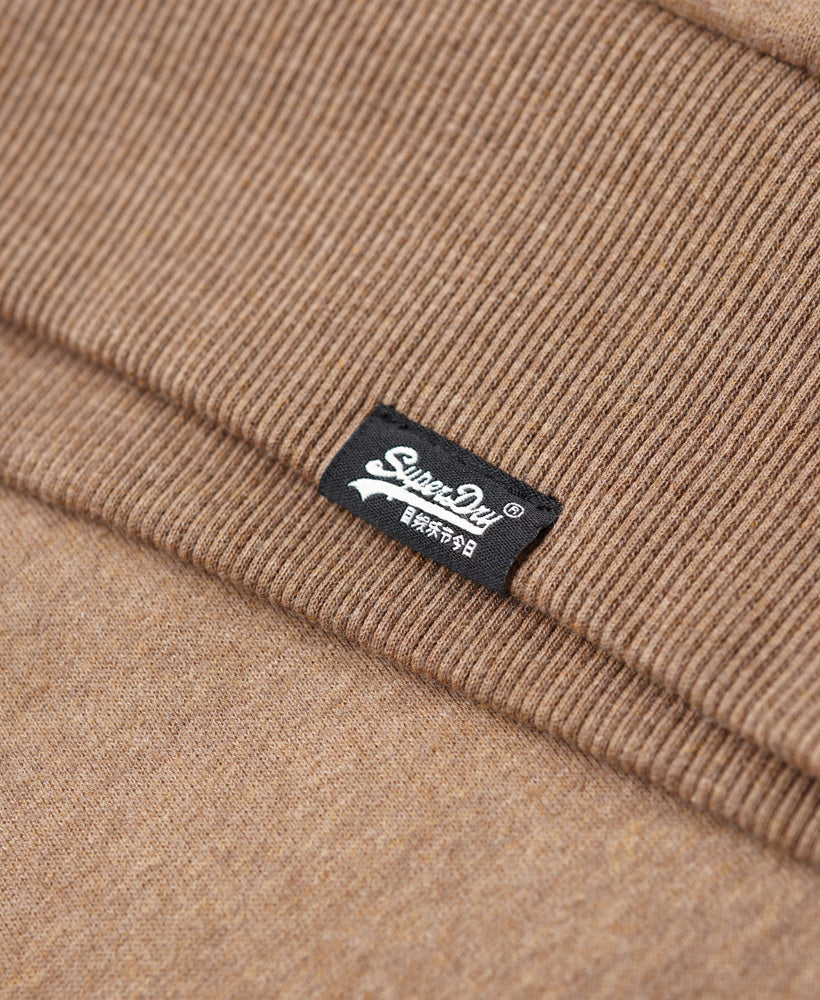 Essential Borg Lined Zip Hoodie | Buck Tan Marle