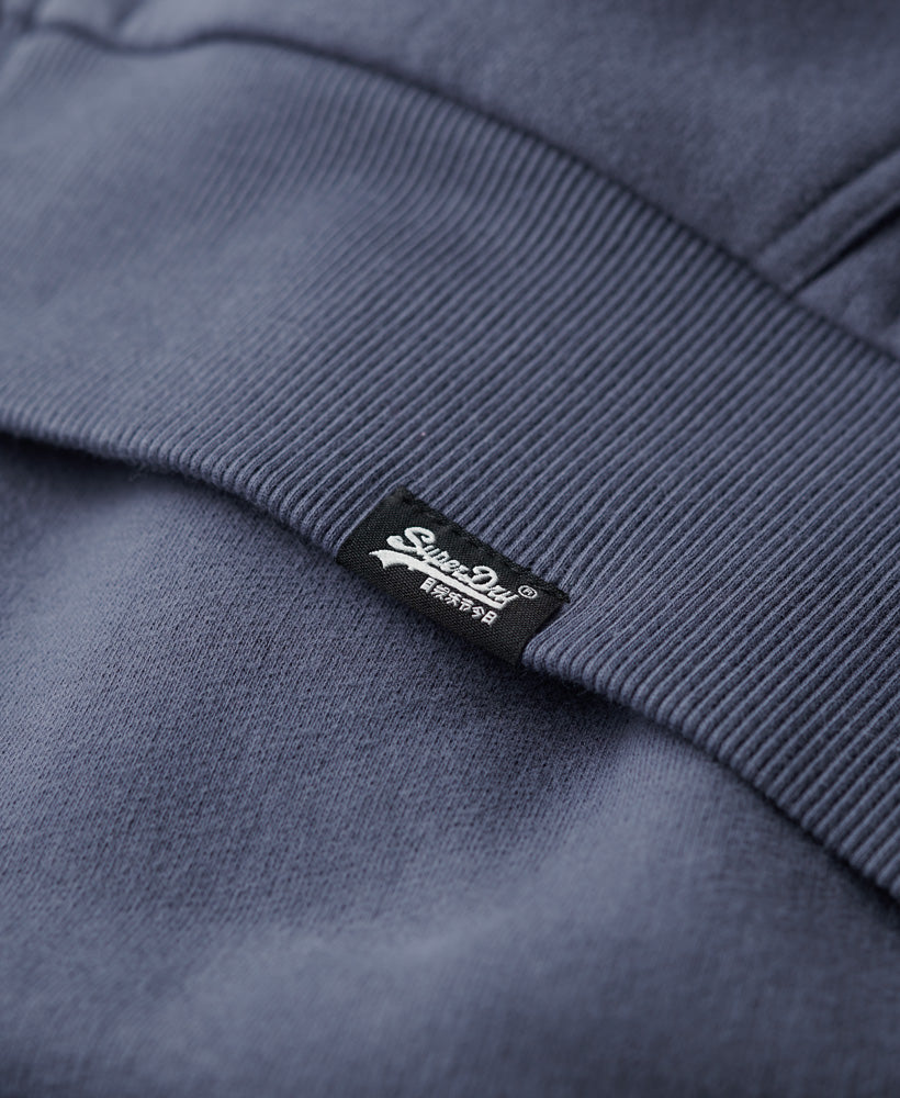 Essential Borg Lined Zip Hoodie | Soft Navy