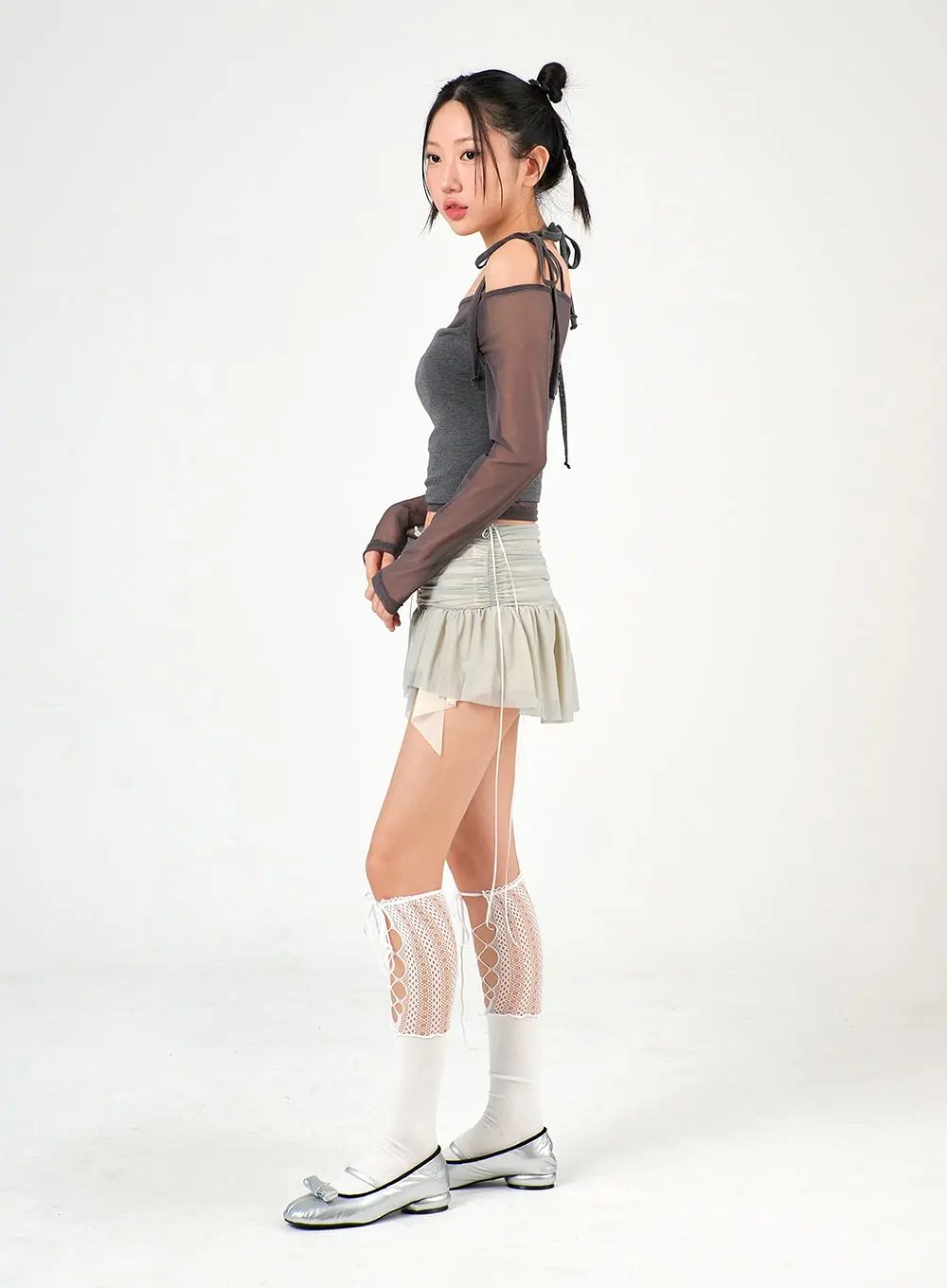 Fairy Ruffled Mesh Mini Skirt IJ402