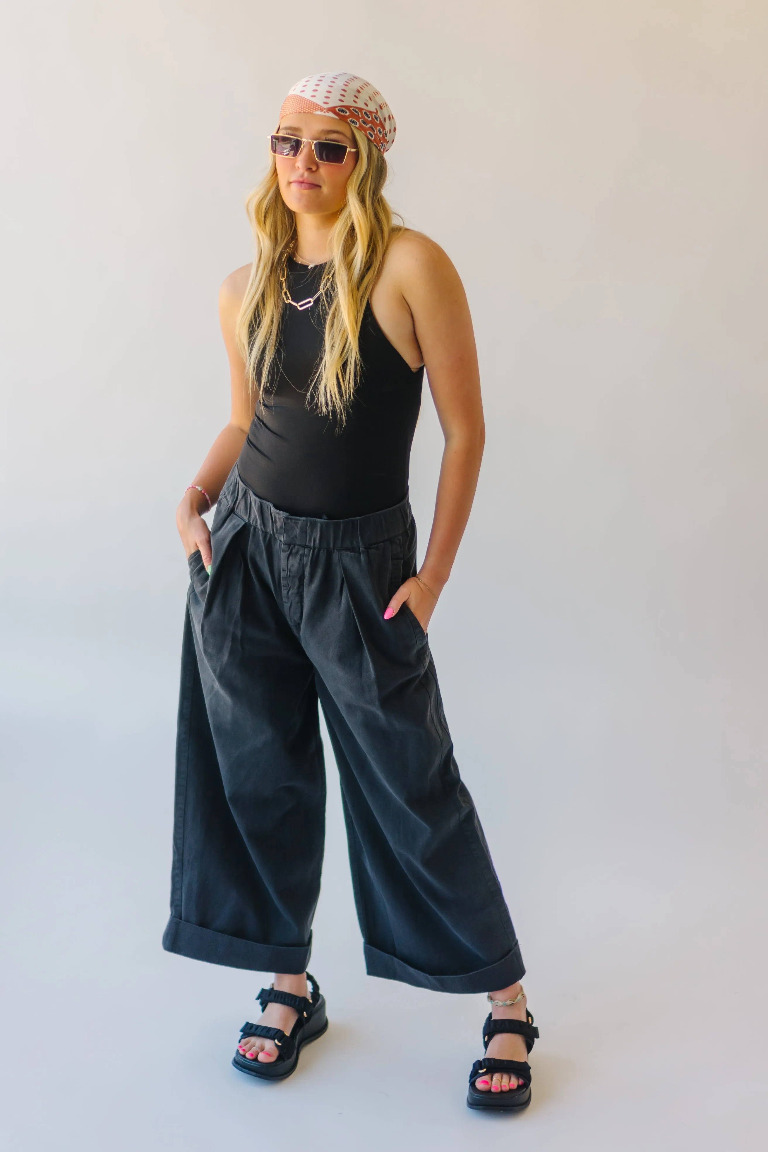 Free People: After Love Cuff Pants in Black