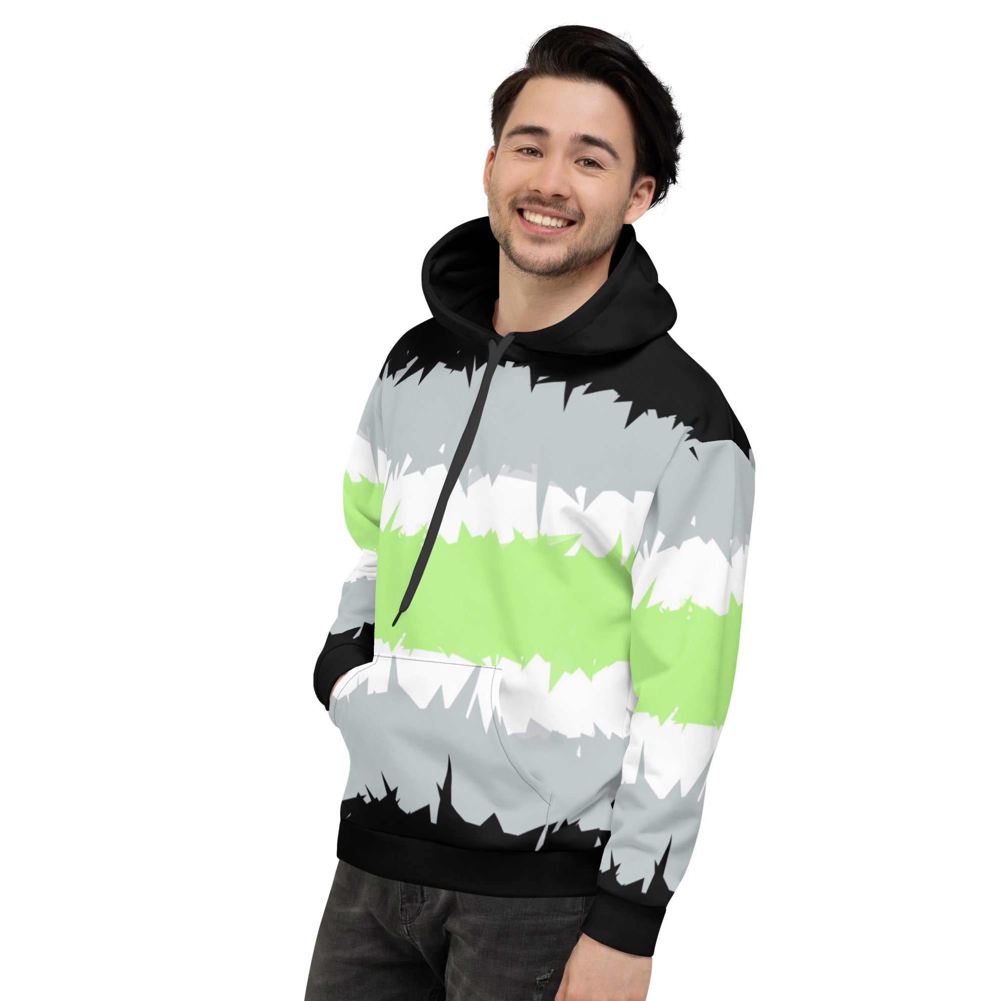 Geometric Agender Pride Pullover Hoodie