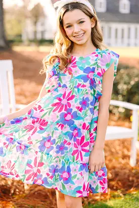 Girls: Ready For The Day Pink Floral Dress