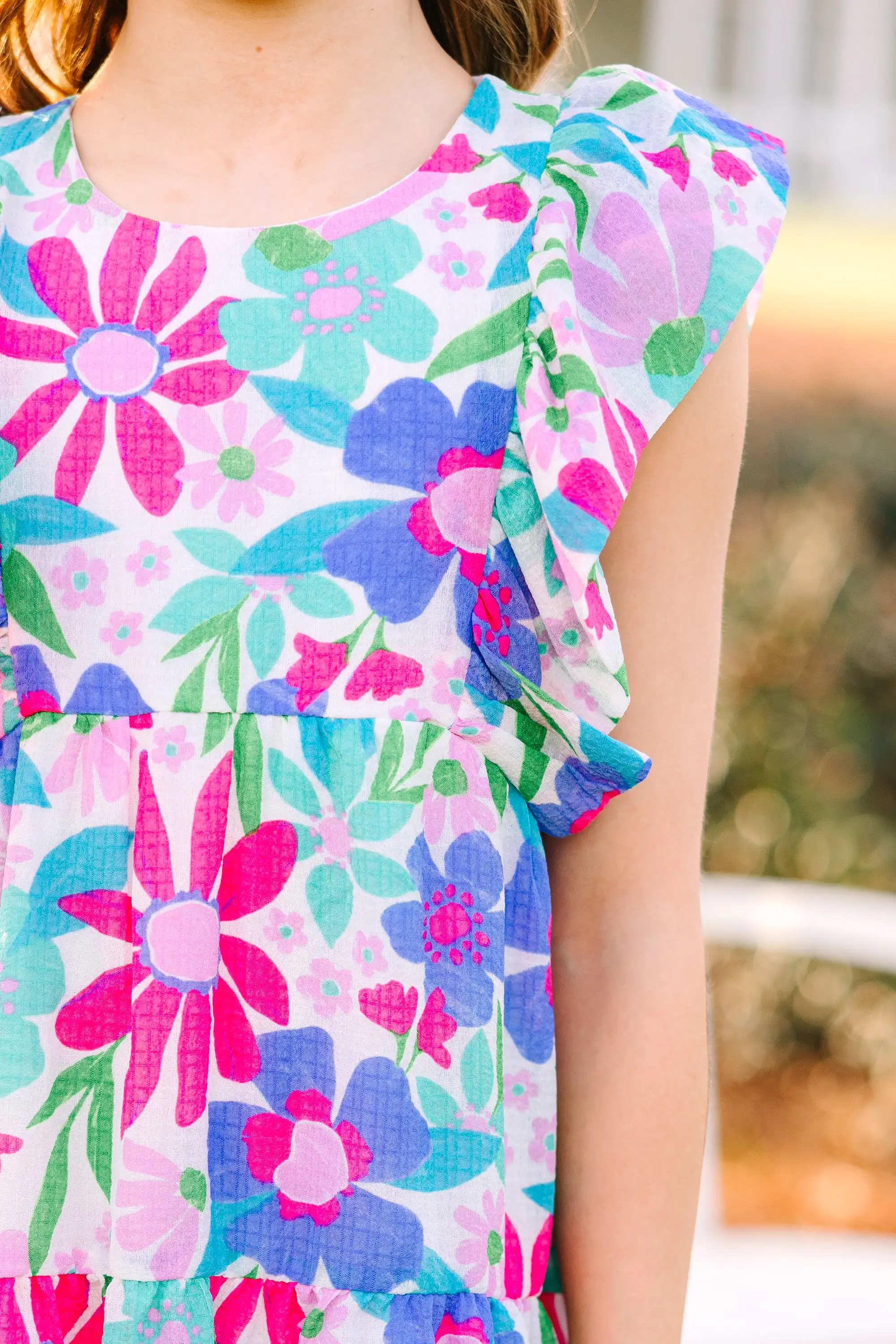 Girls: Ready For The Day Pink Floral Dress