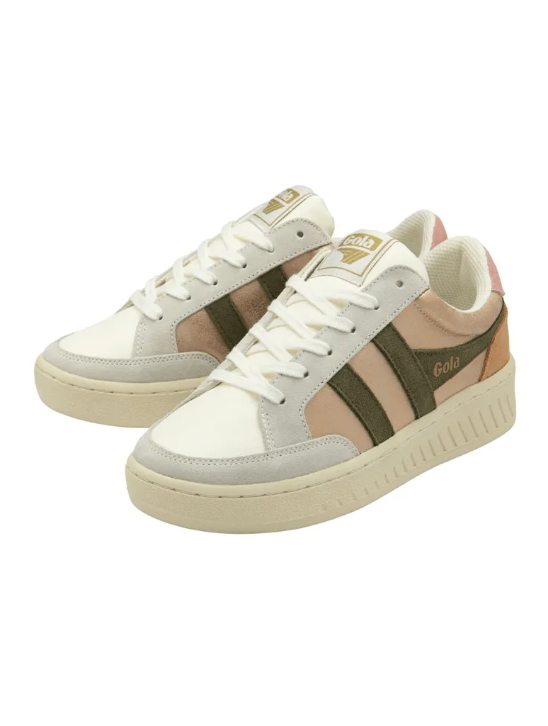 Gola Super Slam Blaze Sneaker in Rose Gold/Khaki/Coral (Final Sale)