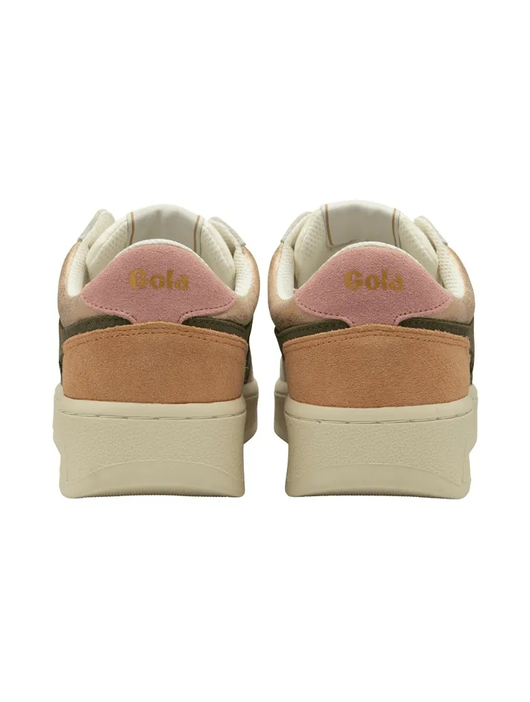 Gola Super Slam Blaze Sneaker in Rose Gold/Khaki/Coral (Final Sale)