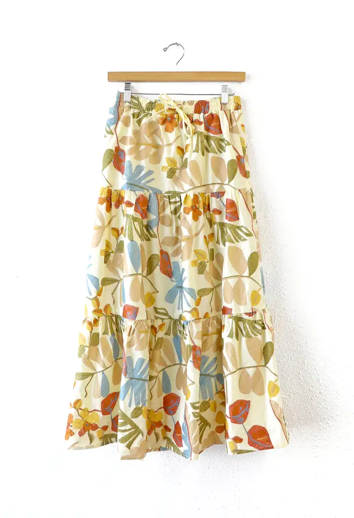 Grant Embroidered Midi Skirt