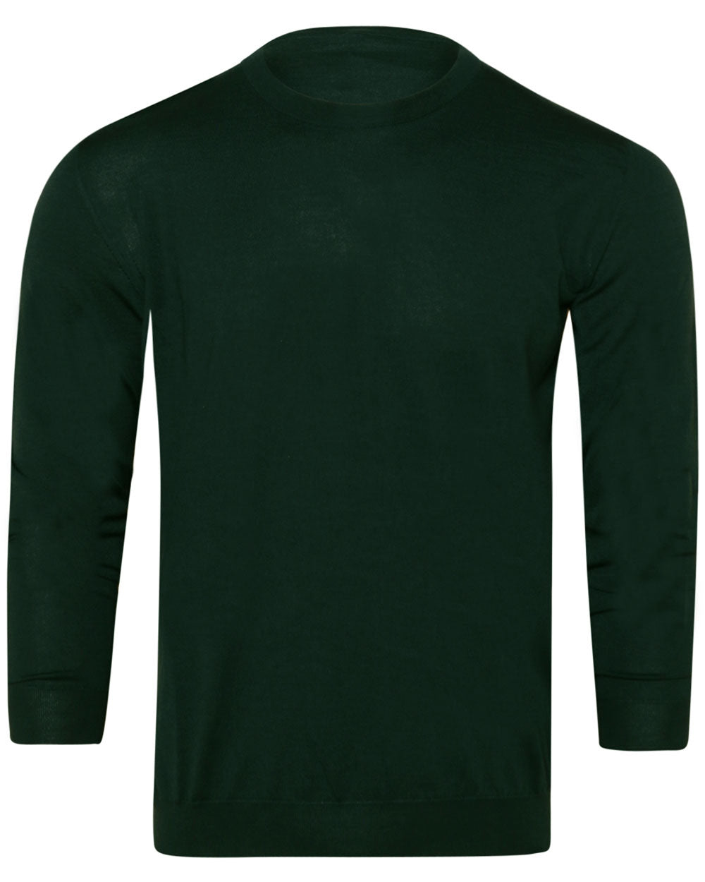 Green Cashmere and Silk Blend Crewneck Sweater