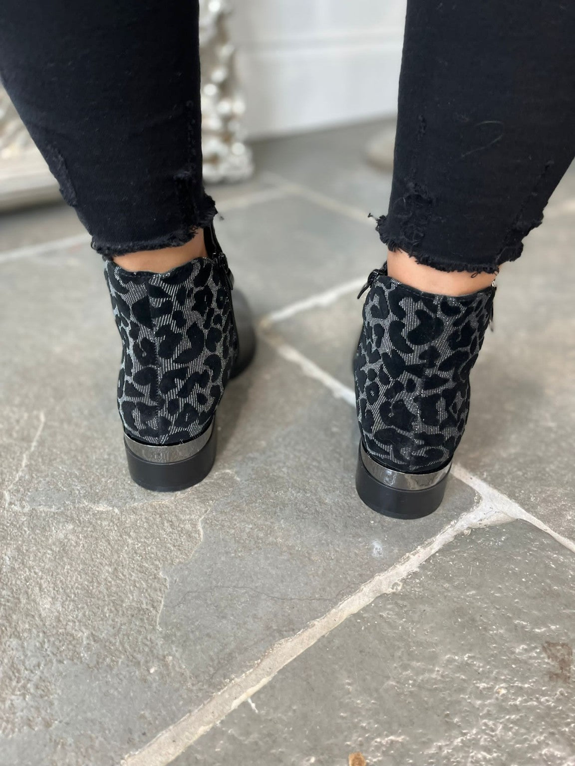 Half Leopard Ankle Boots Heidi