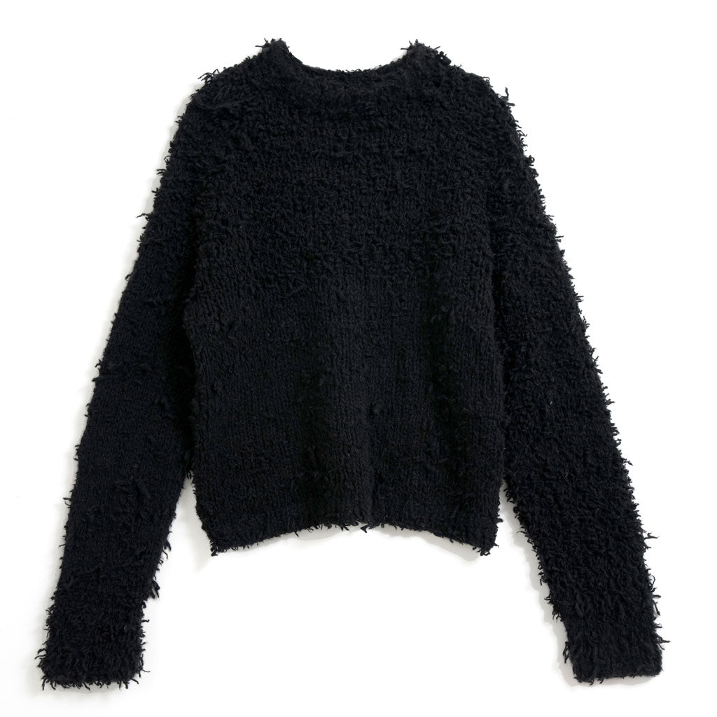 Handknit Zero Waste Cashmere Sweater - Black