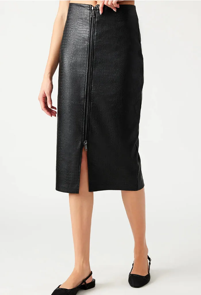 Hayes Midi Skirt-Dark Espresso